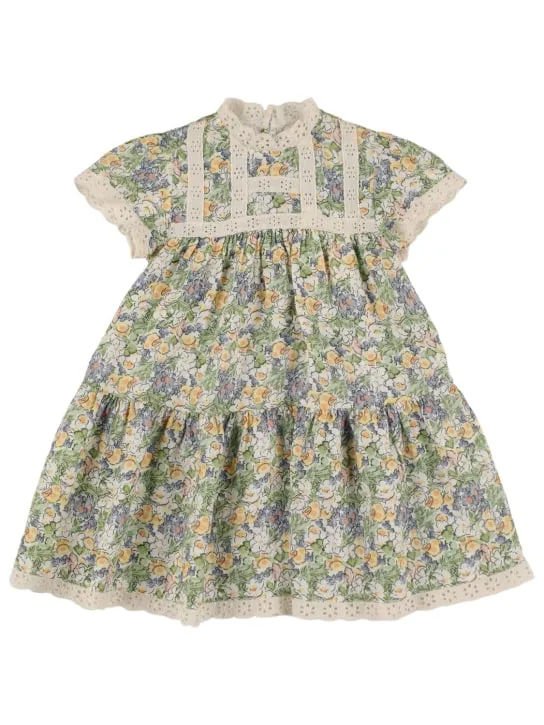 The New Society   Printed linen dress 