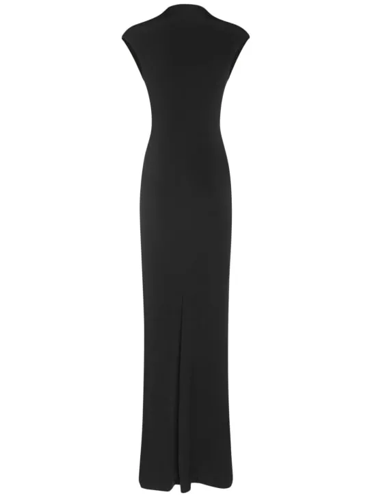 Tom Ford   Stretch sable jersey draped long dress 