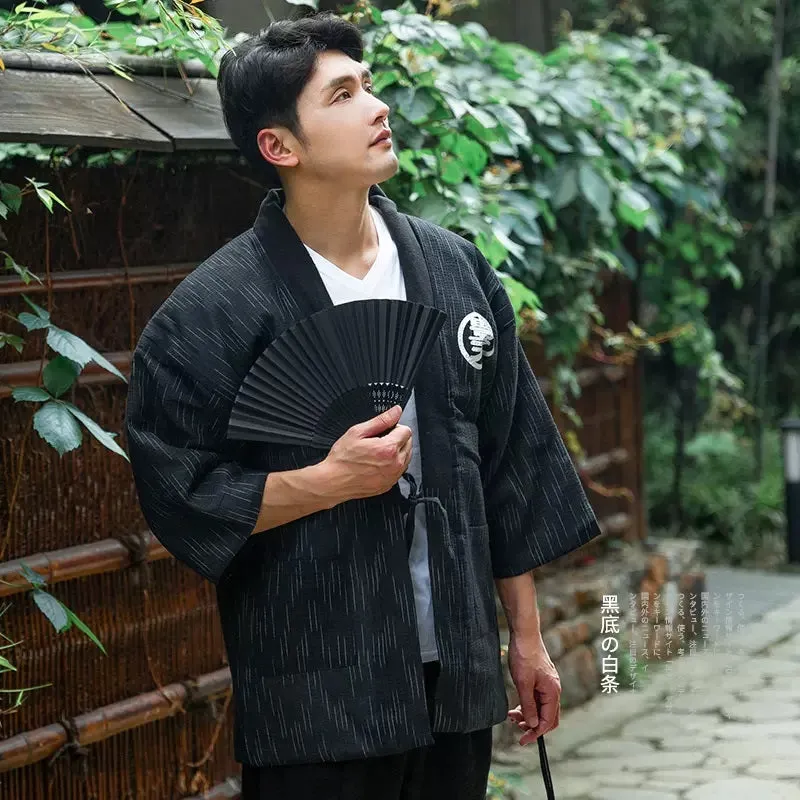 Traditional Quilted Cotton Hanten Winter Coat