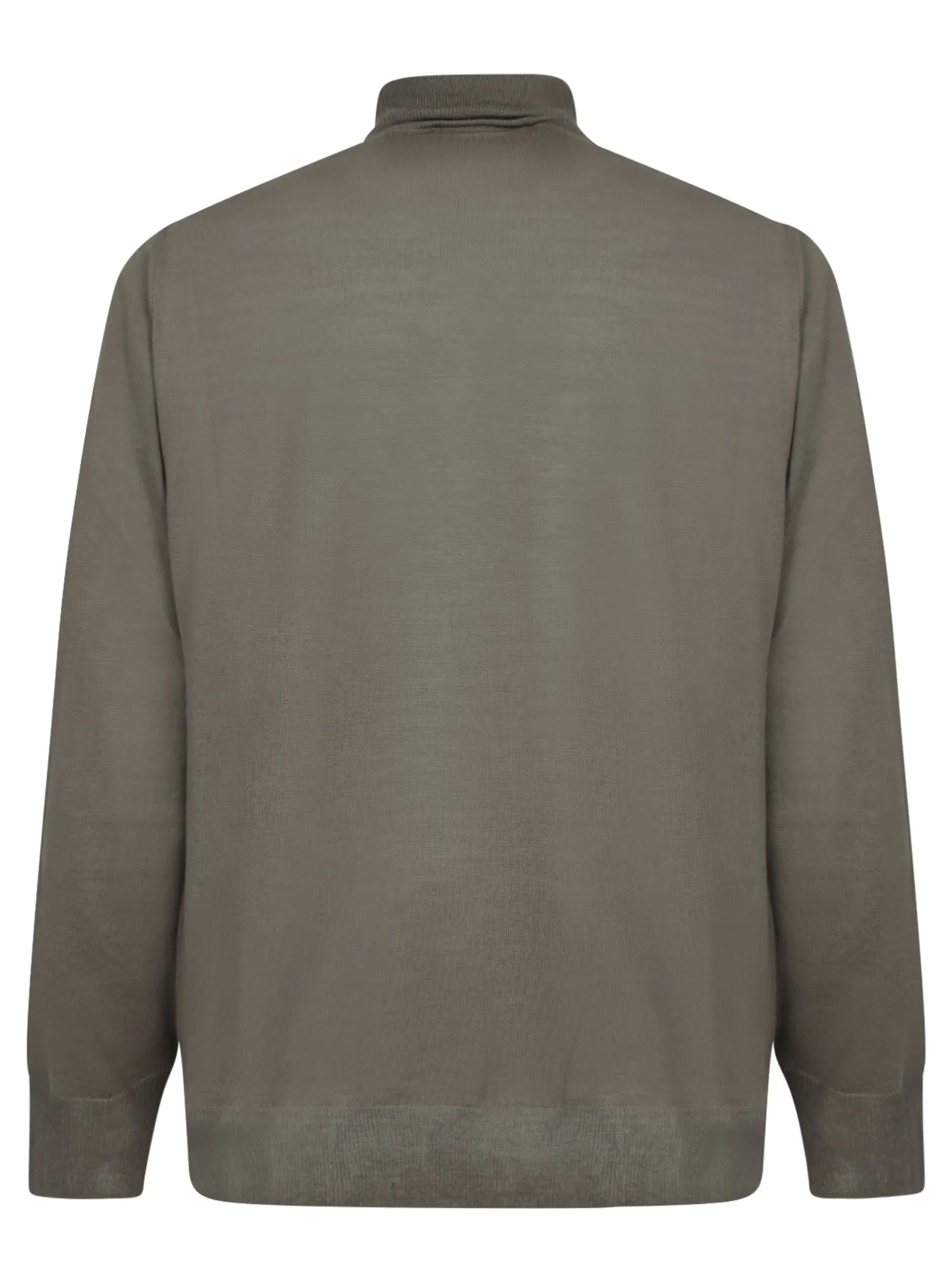 Turtleneck Sweater in Taupe Wool
