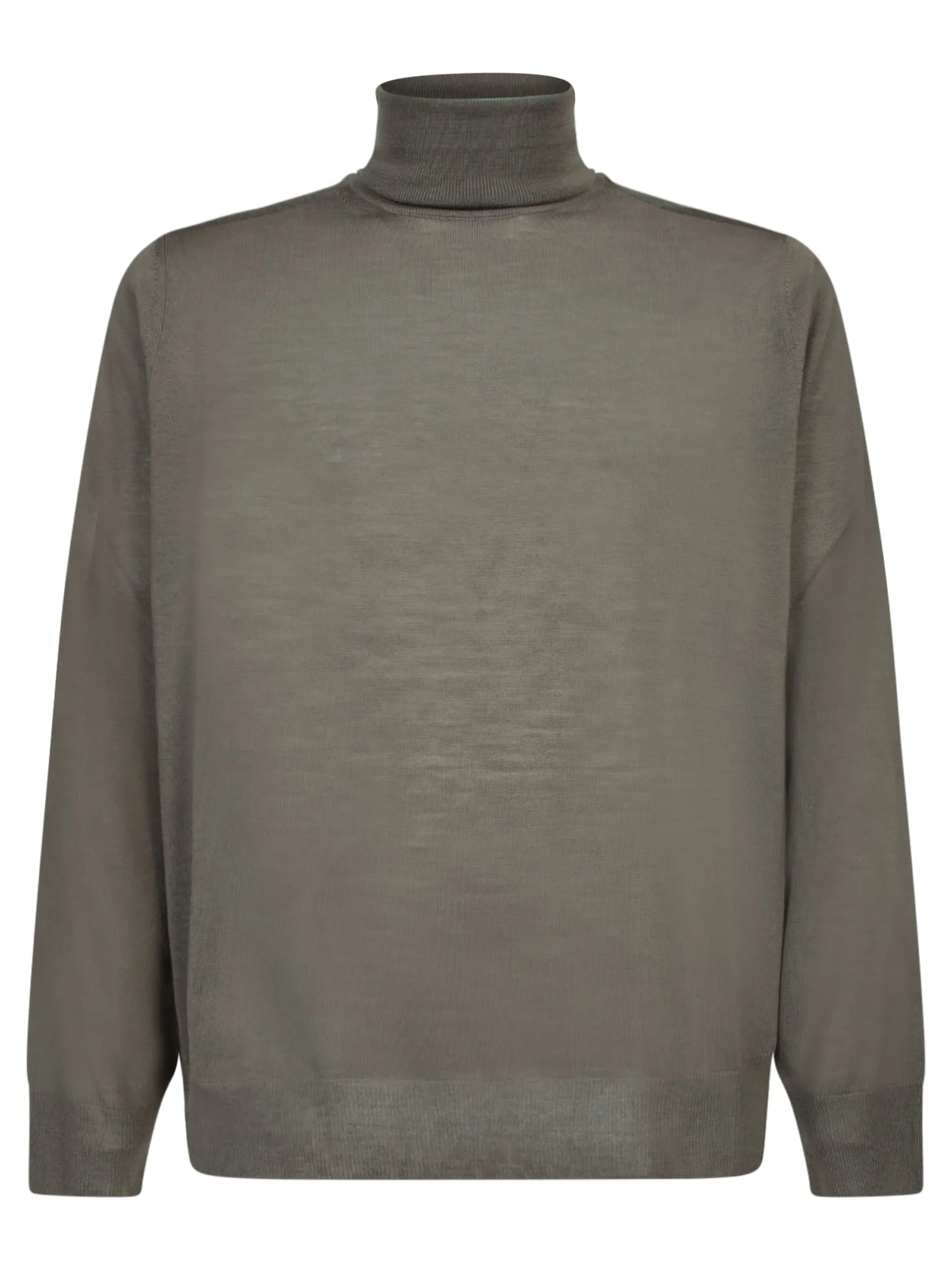 Turtleneck Sweater in Taupe Wool