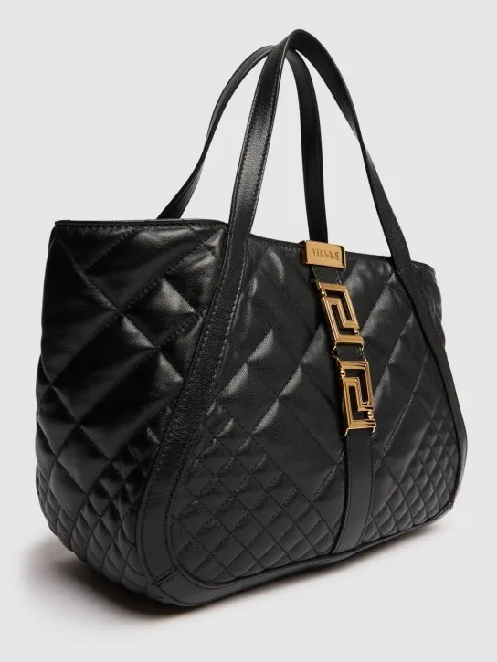 Versace   Small quilted leather tote bag 
