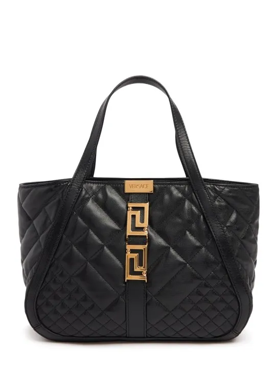 Versace   Small quilted leather tote bag 