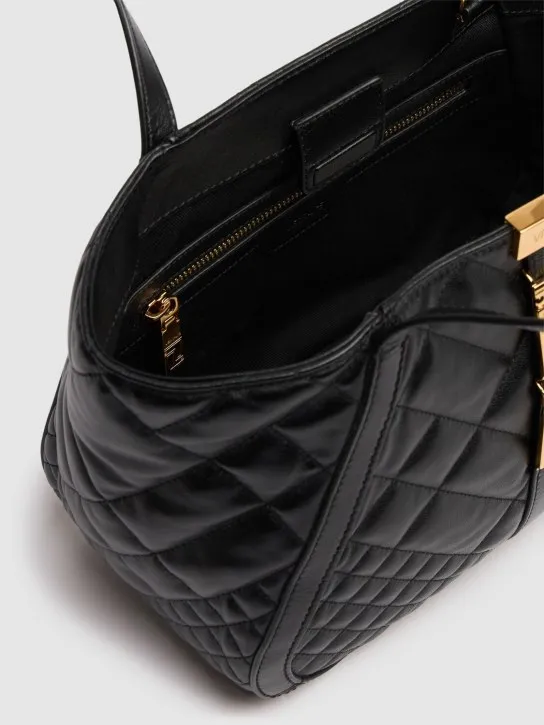 Versace   Small quilted leather tote bag 