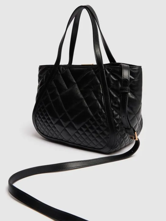 Versace   Small quilted leather tote bag 