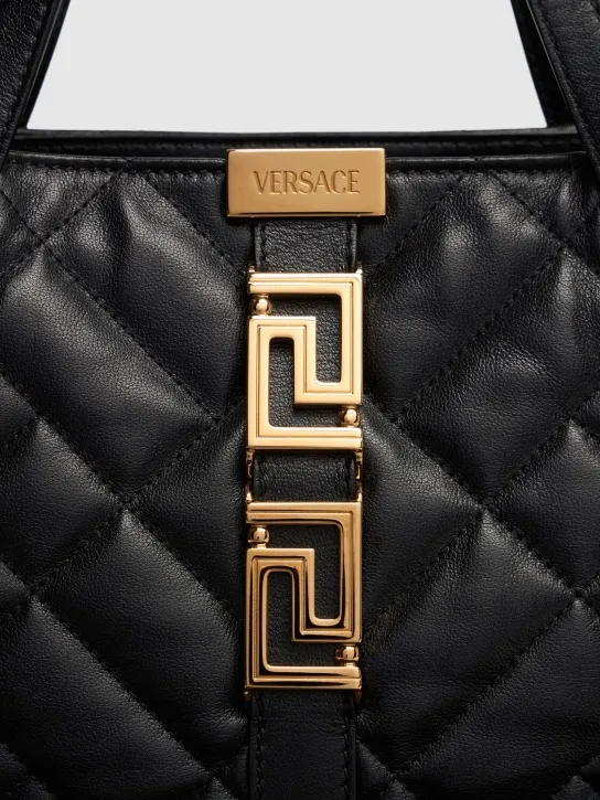 Versace   Small quilted leather tote bag 