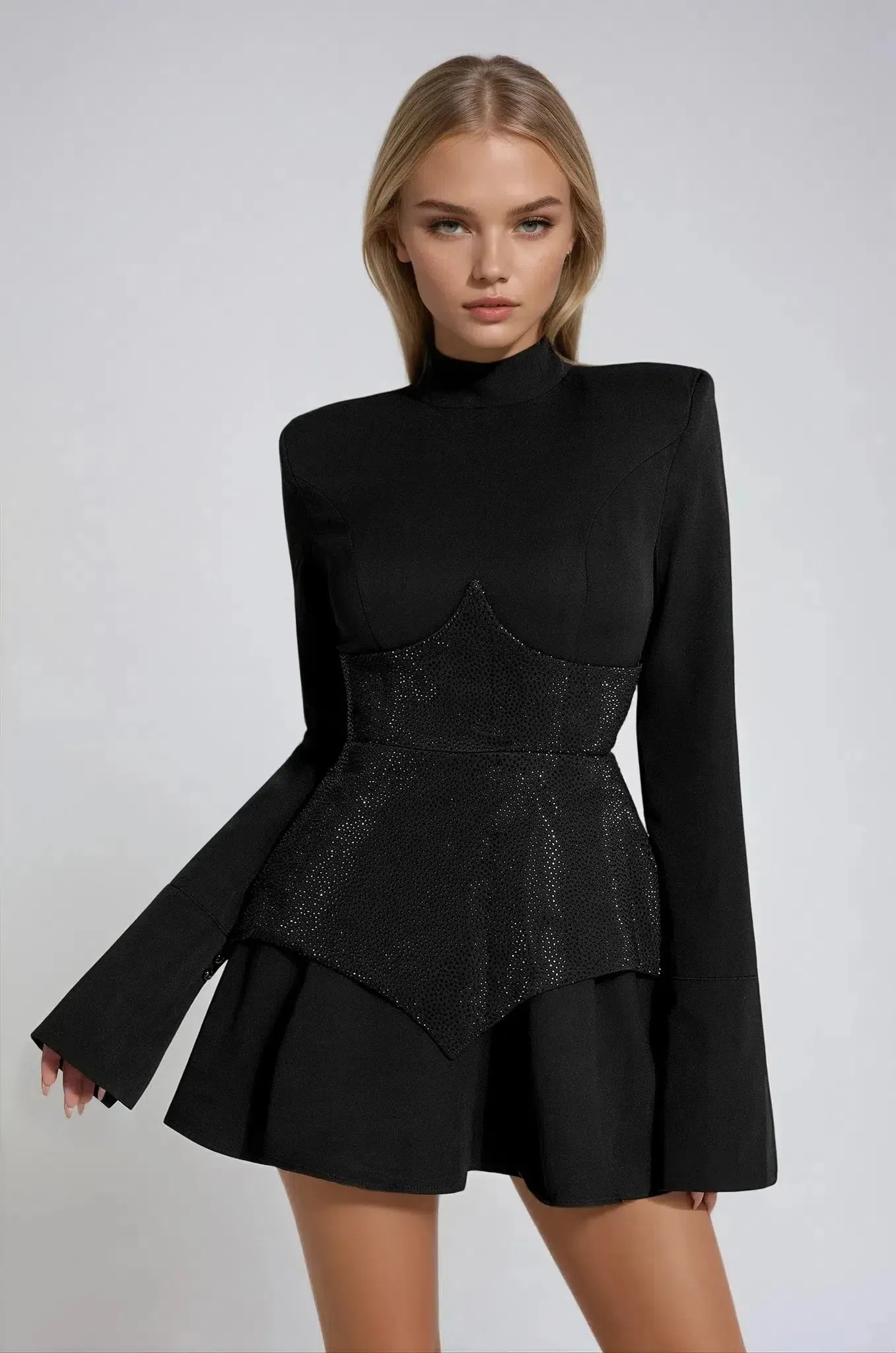 Véronique – Sequin patchwork – Mini dress
