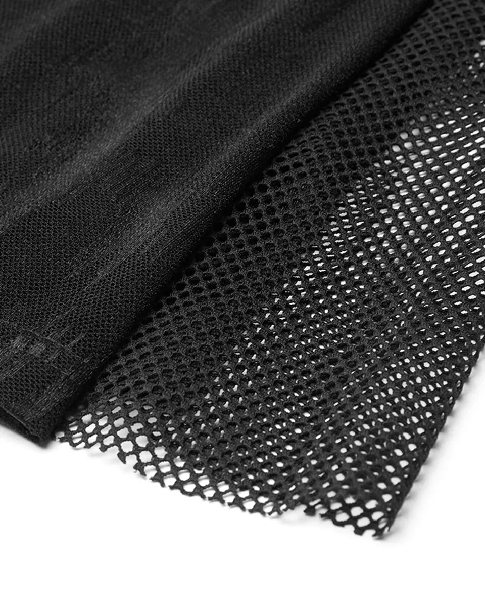 WK-445 Womens Sheer Mesh Flared Leggings