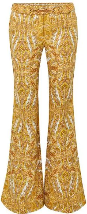 'Zippy' Paisley-Print Flared Pants