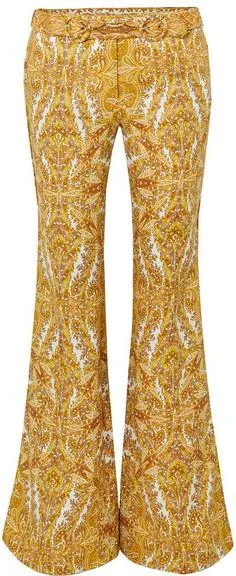 'Zippy' Paisley-Print Flared Pants